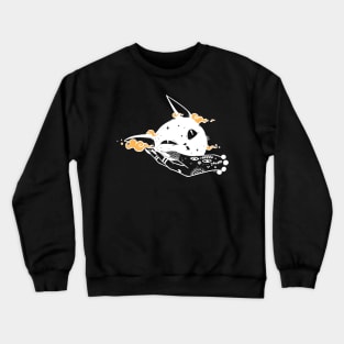 Cute Black Cat Head And Witch Hand Crewneck Sweatshirt